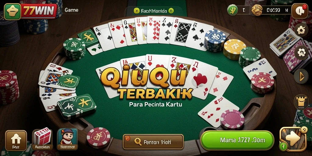 Tampilan gameplay seru dan menantang di 77WIN QiuQiu.