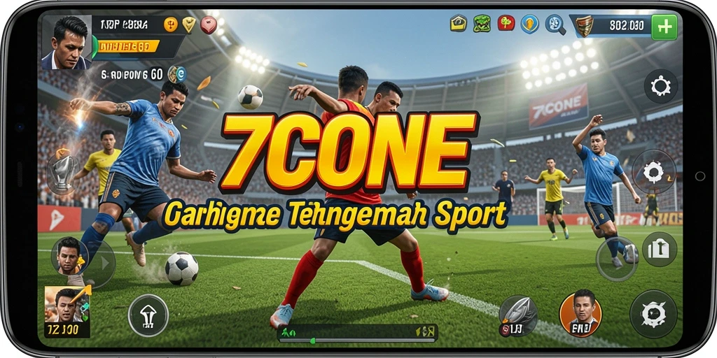 Gameplay seru di 7CONE menampilkan aksi olahraga yang mendebarkan.