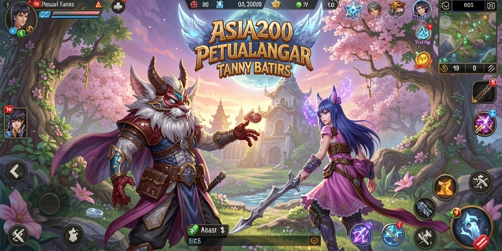 Tampilan gameplay seru dari ASIA200 dengan aksi pertempuran mendebarkan.