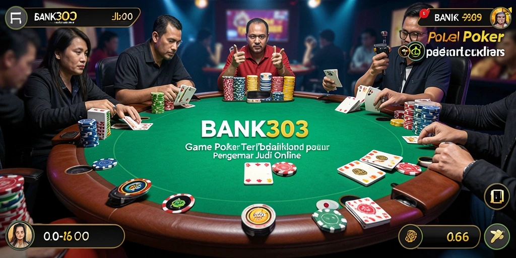Tampilan gameplay BANK303 yang seru dan kompetitif dalam permainan Poker.