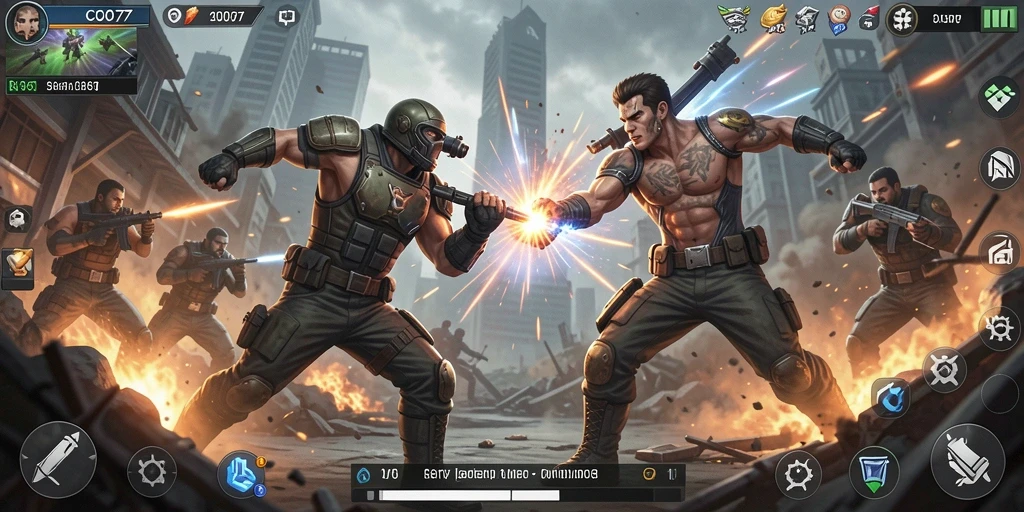 Tampilan menegangkan dari gameplay Action COO77.