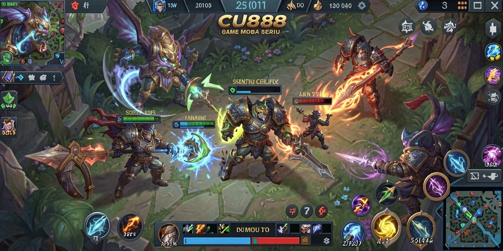 Gameplay seru di CU888 dengan karakter yang unik dan strategi tim.