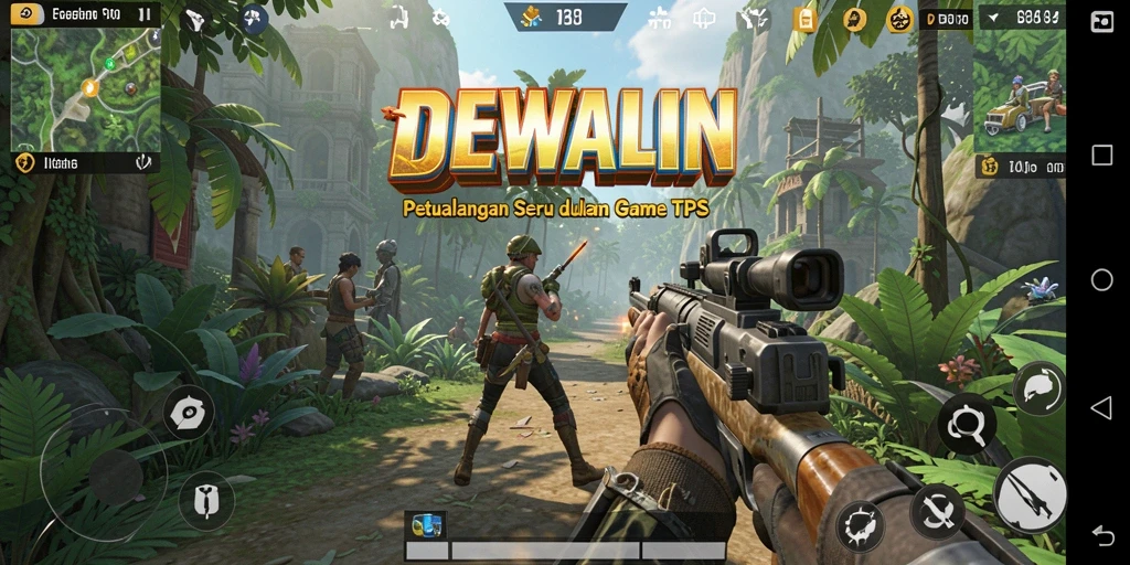 Gameplay mendebarkan DEWALIN dalam aksi tembak-menembak.