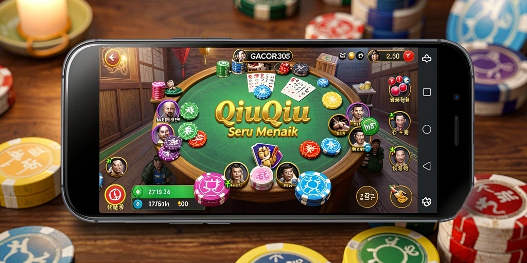 Tampilan gameplay QiuQiu yang seru dan menegangkan.