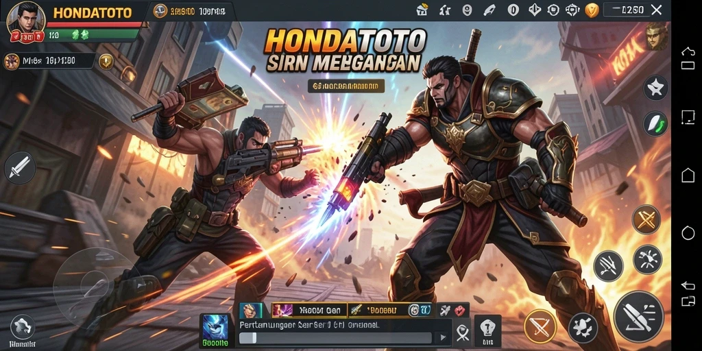 Tampilan action gameplay HONDATOTO yang seru dan menegangkan.