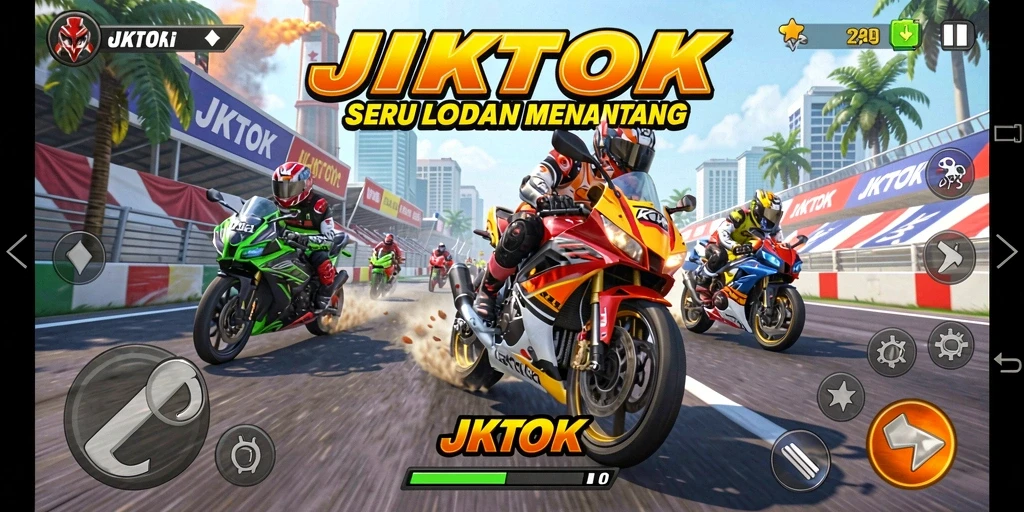 Tampilan gameplay JKTOK yang mendebarkan dan penuh aksi.
