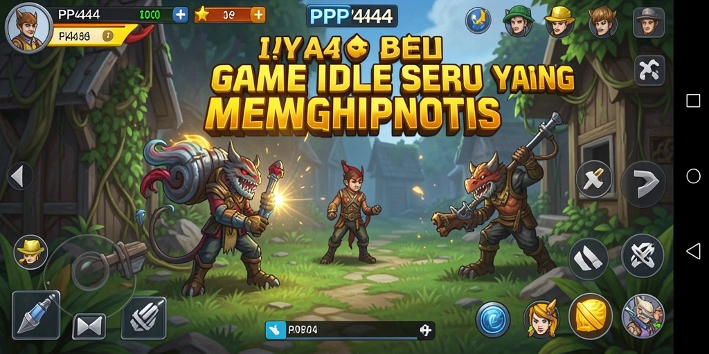 Tampilan screenshot utama PP444 menampilkan aksi gameplay Idle yang mengasyikkan.