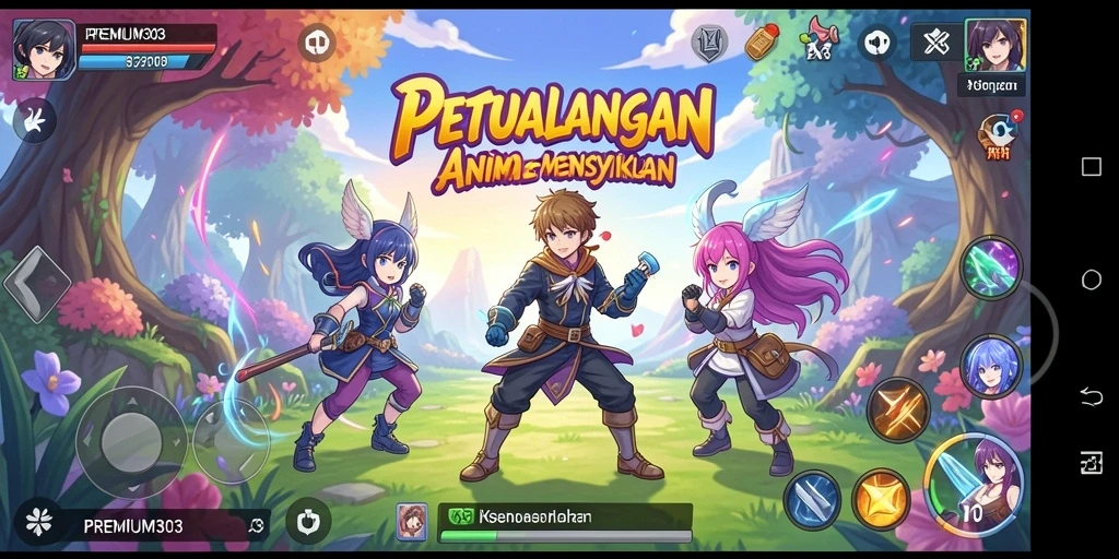 Tampilan gameplay PREMIUM303 yang dinamis dan penuh warna.