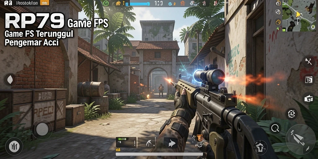 Gameplay RP79 yang mendebarkan dalam aksi tempur FPS.