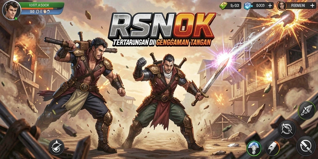 Gameplay RSNOK yang seru dan penuh aksi pertarungan.