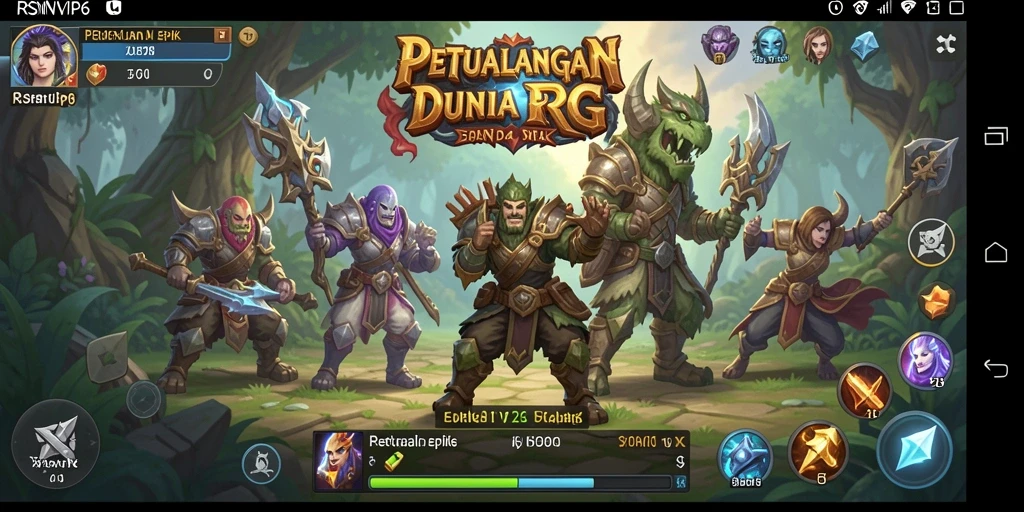 Tangkapan layar gameplay RSNVIP6 menampilkan petualangan RPG yang memukau.
