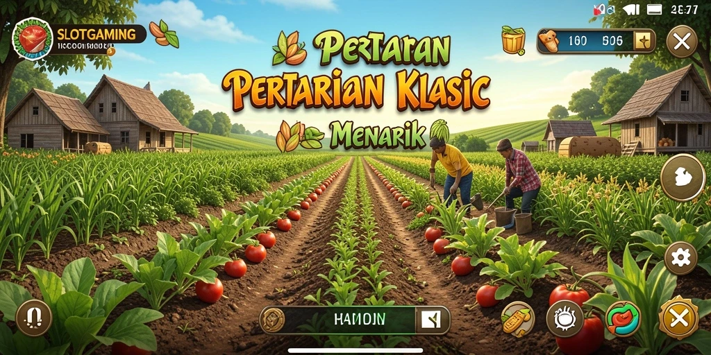 Screenshot menunjukkan bermain pertanian yang menarik dalam SLOTGAMING.